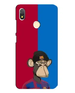 Чехол для TECNO POP 3 с картинкой «Bored Ape — фанат Барсы»