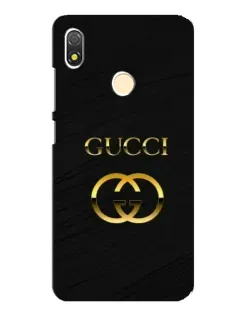 Чехол для TECNO POP 3 с картинкой «Золотой логотип Gucci»
