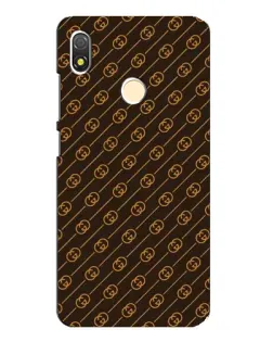 Чехол для TECNO POP 3 с картинкой «Gucci — золотые диагонали»
