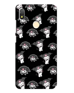 Чехол для TECNO POP 3 с картинкой «Черный паттерн Kuromi»