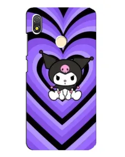 Чехол для TECNO POP 3 с картинкой «Kuromi и фиолетовые сердца»