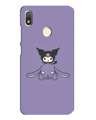 Чехол для TECNO POP 3 с картинкой «Kuromi на лиловом фоне»