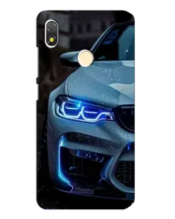 Чехол для TECNO POP 3 с картинкой «Взгляд BMW с синими фарами»
