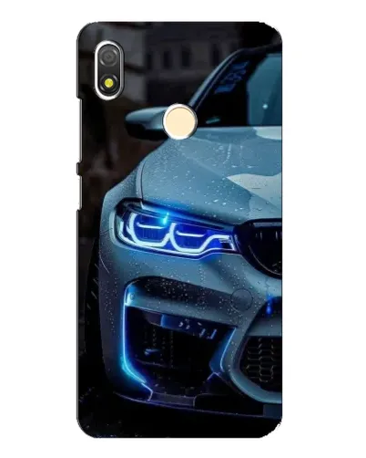 Чехол для TECNO POP 3 с картинкой «Взгляд BMW с синими фарами»