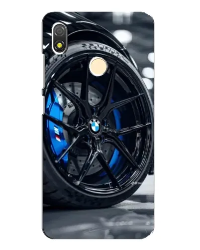 Чехол для TECNO POP 3 с картинкой «Колесо BMW вблизи»