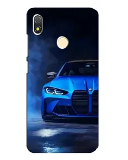 Чехол для TECNO POP 3 с картинкой «Голубая BMW M4»