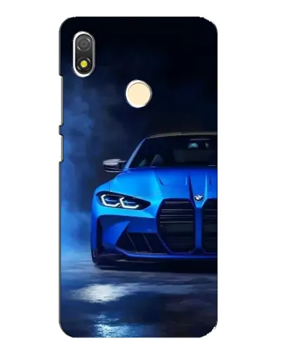 Чехол для TECNO POP 3 с картинкой «Голубая BMW M4»