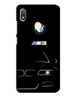 Чехол для TECNO POP 3 с картинкой «Минималистичный принт BMW M3»