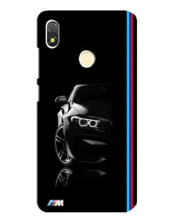 Чехол для TECNO POP 3 с картинкой «Силуэт BMW в темноте»