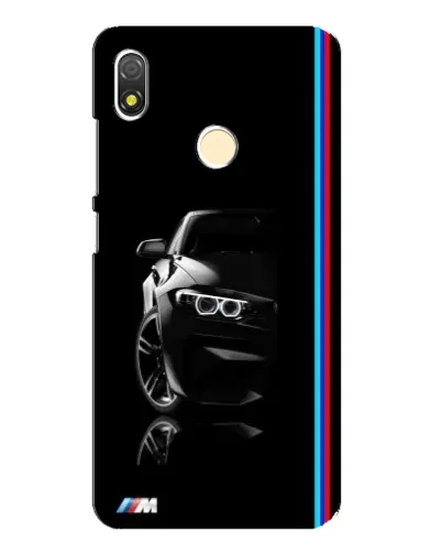 Чехол для TECNO POP 3 с картинкой «Силуэт BMW в темноте»