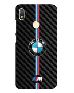 Чехол для TECNO POP 3 с картинкой «Эмблема BMW и карбон»