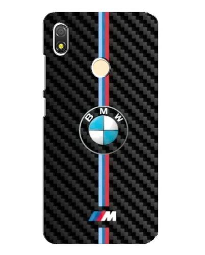 Чехол для TECNO POP 3 с картинкой «Эмблема BMW и карбон»