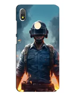 Чехол для TECNO POP 3 с картинкой «PUBG — реалистичный герой»