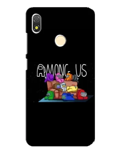Чехол для TECNO POP 3 с картинкой «Логотип Among Us»