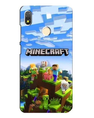 Чехол для TECNO POP 3 с картинкой «Minecraft классический мир»