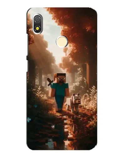 Чехол для TECNO POP 3 с картинкой «Стив в лесу»