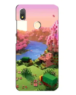 Чехол для TECNO POP 3 с картинкой «Розовое дерево Minecraft»