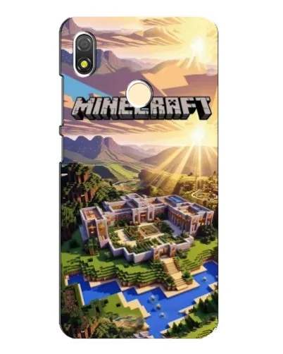 Чехол для TECNO POP 3 с картинкой «Minecraft панорама»