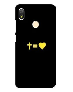 Чехол для TECNO POP 3 с картинкой «Сердце и Крест»