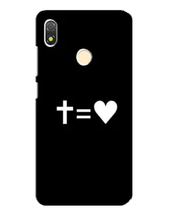 Чехол для TECNO POP 3 с картинкой «Крест и Сердце»