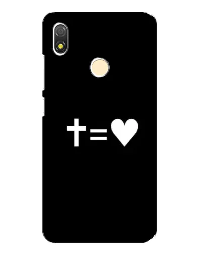 Чехол для TECNO POP 3 с картинкой «Крест и Сердце»