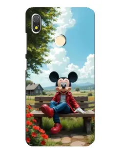 Чехол для TECNO POP 3 с картинкой «Микки на скамейке»