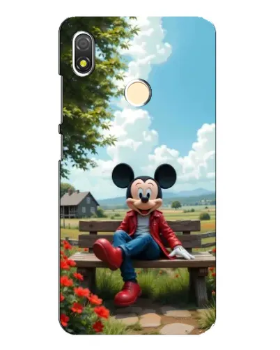 Чехол для TECNO POP 3 с картинкой «Микки на скамейке»