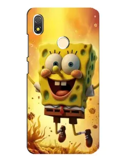 Чехол для TECNO POP 3 с картинкой «Губка Боб прыгает»