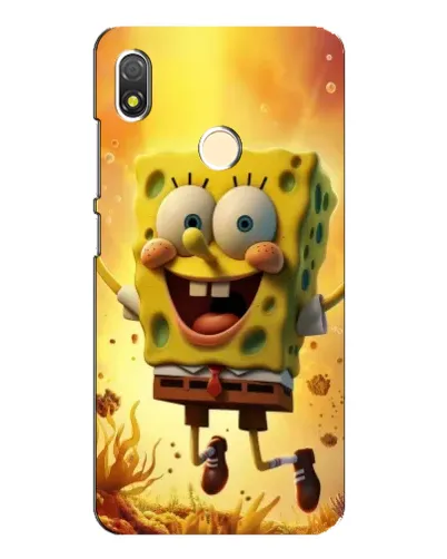 Чехол для TECNO POP 3 с картинкой «Губка Боб прыгает»