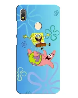 Чехол для TECNO POP 3 с картинкой «Спанч Боб и Патрик»