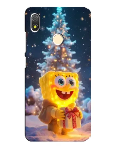 Чехол для TECNO POP 3 с картинкой «Рождественский Спанч Боб»
