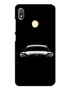 Чехол для TECNO POP 3 с картинкой «Фары Tesla Night»