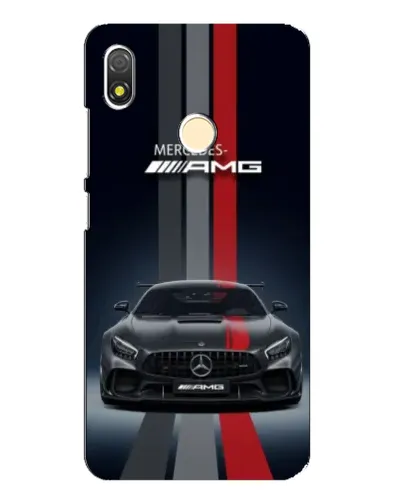 Чехол для TECNO POP 3 с картинкой «Mercedes — белый карбон»