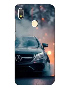 Чехол для TECNO POP 3 с картинкой «Mercedes — ночной город»