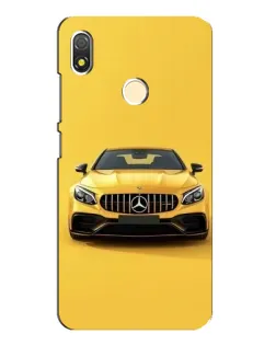 Чехол для TECNO POP 3 с картинкой «Желтый Mercedes GT»