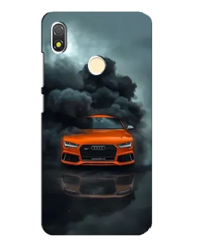 Чехол для TECNO POP 3 с картинкой «Audi в облаках дыма»