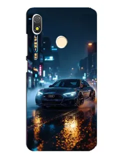 Чехол для TECNO POP 3 с картинкой «Ночной город и Audi»