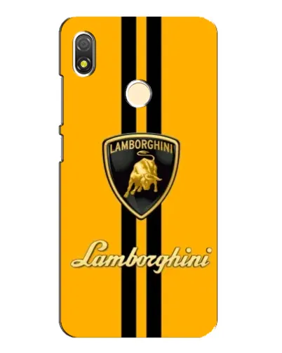 Чехол для TECNO POP 3 с картинкой «Lamborghini Stripe желтый»