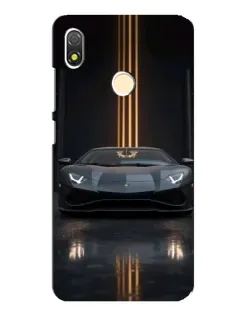 Чехол для TECNO POP 3 с картинкой «Lamborghini золотые линии»