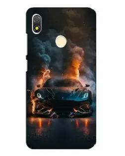 Чехол для TECNO POP 3 с картинкой «Lamborghini дымная эстетика»