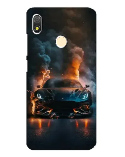 Чехол для TECNO POP 3 с картинкой «Lamborghini дымная эстетика»