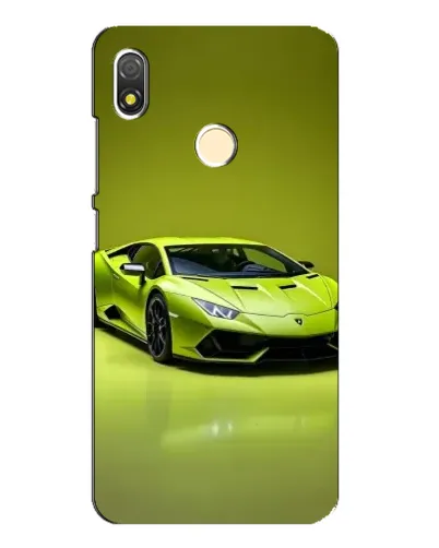 Чехол для TECNO POP 3 с картинкой «Салатовый Lamborghini Huracan»