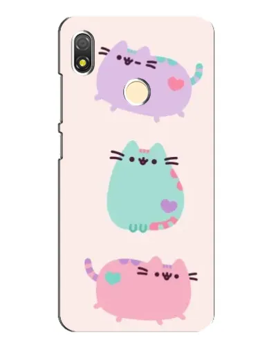 Чехол для TECNO POP 3 с картинкой «Pusheen трио»