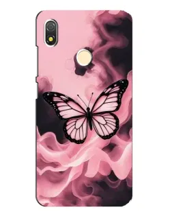 Чехол для TECNO POP 3 с картинкой «Бабочка в дыму»