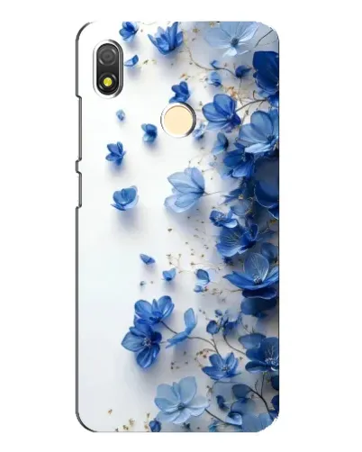 Чехол для TECNO POP 3 с картинкой «Голубой цветочный каскад»