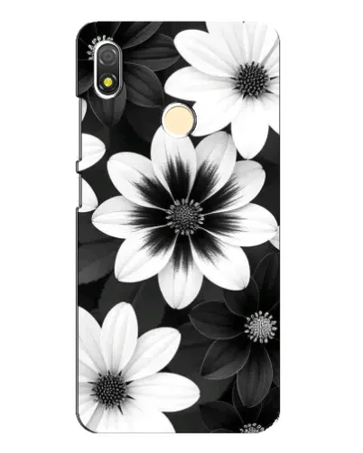 Чехол для TECNO POP 3 с картинкой «Монохромные астры»