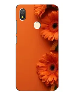 Чехол для TECNO POP 3 с картинкой «Оранжевые герберы»