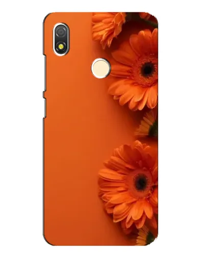 Чехол для TECNO POP 3 с картинкой «Оранжевые герберы»