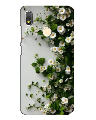 Чехол для TECNO POP 3 с картинкой «Ветка мелких белых цветов»