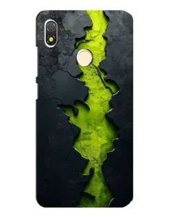 Чехол для TECNO POP 3 с картинкой «Салатовый разлом скалы»
